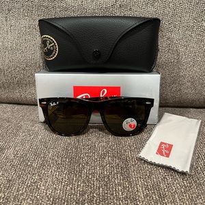 Ray-Ban Wayfarer Sunglasses RB 2140 902/57 54mm Tortoise Classic Brown Polarized